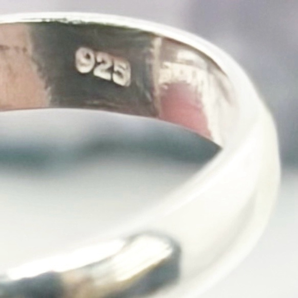 Sterling Silver 925 Purple Labradorite Ring Size 9 1/4 9.25 Colorful Boho - Picture 8 of 9